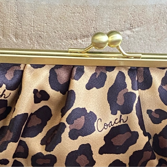 Coach Leopard Ocelot Satin Framed Kisslock - Picture 12 of 15